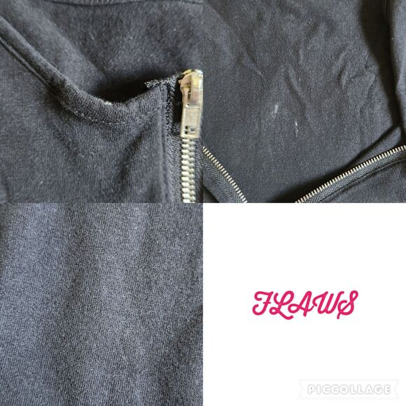 Dots Black Zipper Peplum Tank Top Sz M - Picture 8 of 12